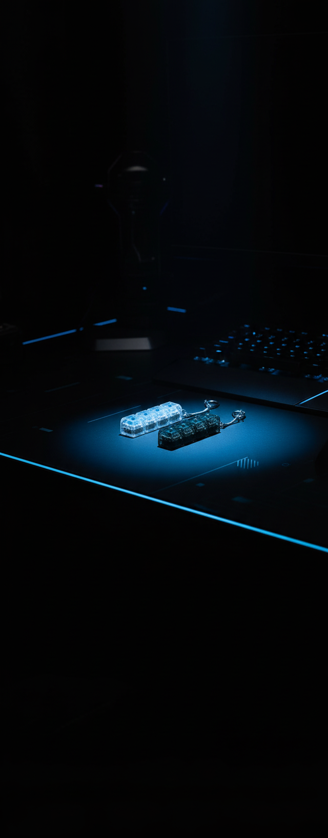 Bannière gaming keycaps - angle élevé